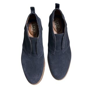 Franco Sarto Cliff Women's Platform Shoes Sz 8.5 M Navy Suede Chic Boho Loafer